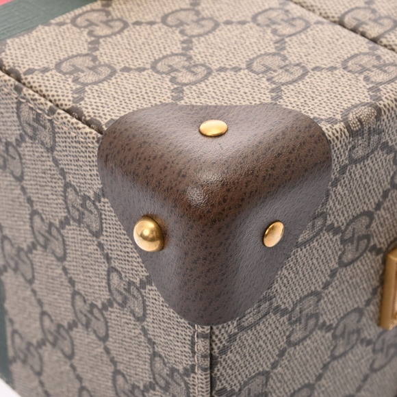 Gucci Savoy Jewelry Case Beige Ebony GG Supreme Canvas Accessory Pouch - Picture 7 of 9